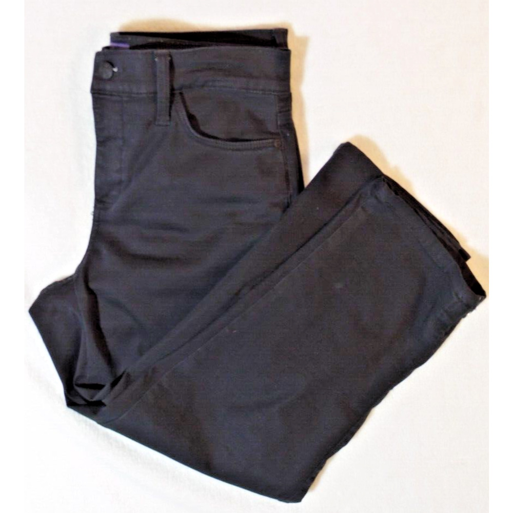 NYDJ Jeans Womens Size 2 Black Karen Capri Mid Rise Cotton Blend Lift and Tuck‎